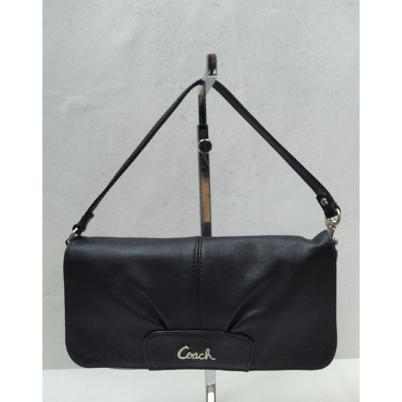 Coach Ashley Black Leather Credit Card Large Wristlet - Evening Clutch - Picture 15 of 15